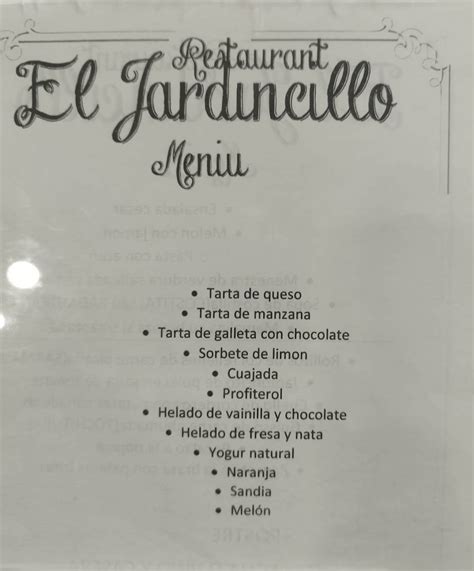 el jardincillo menú|El Jardincillo de Zaragoza Carte